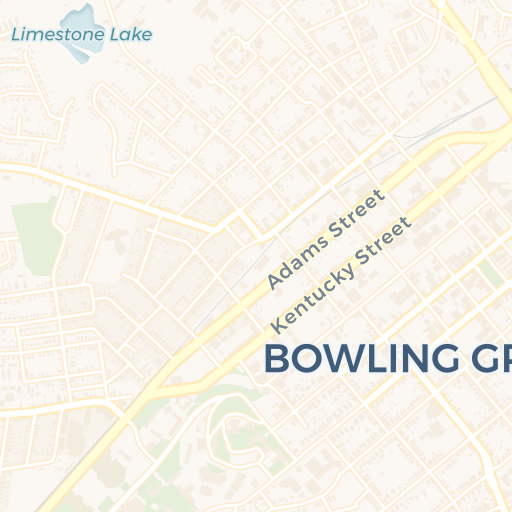 Bowling Green Kentucky City Map Founded 1798 University of